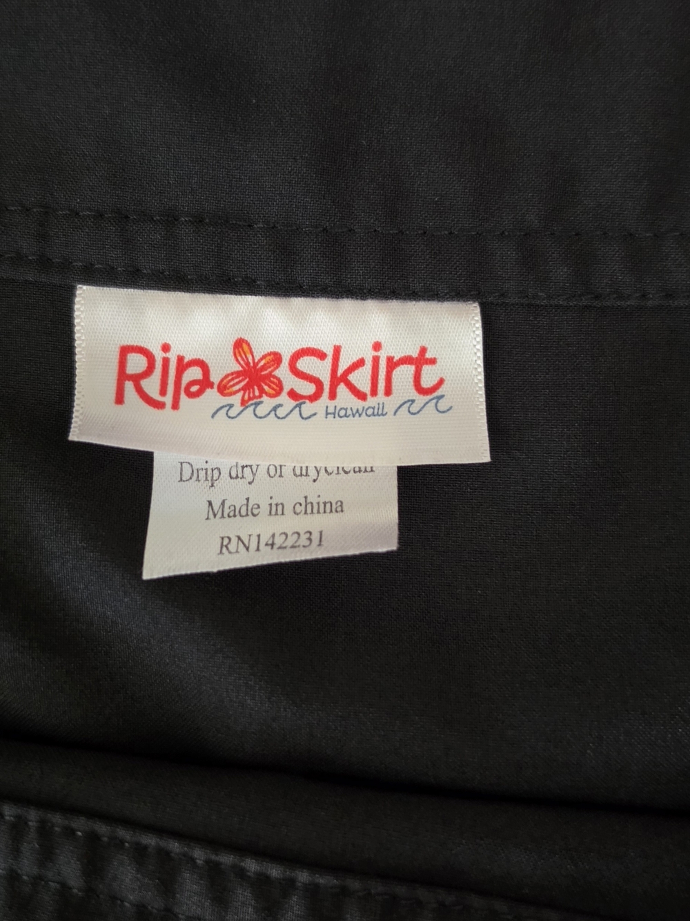 EUC RIPSkirt Hawaii Black A-Line Velcro Wrap Skirt XXL - Picture 3 of 6